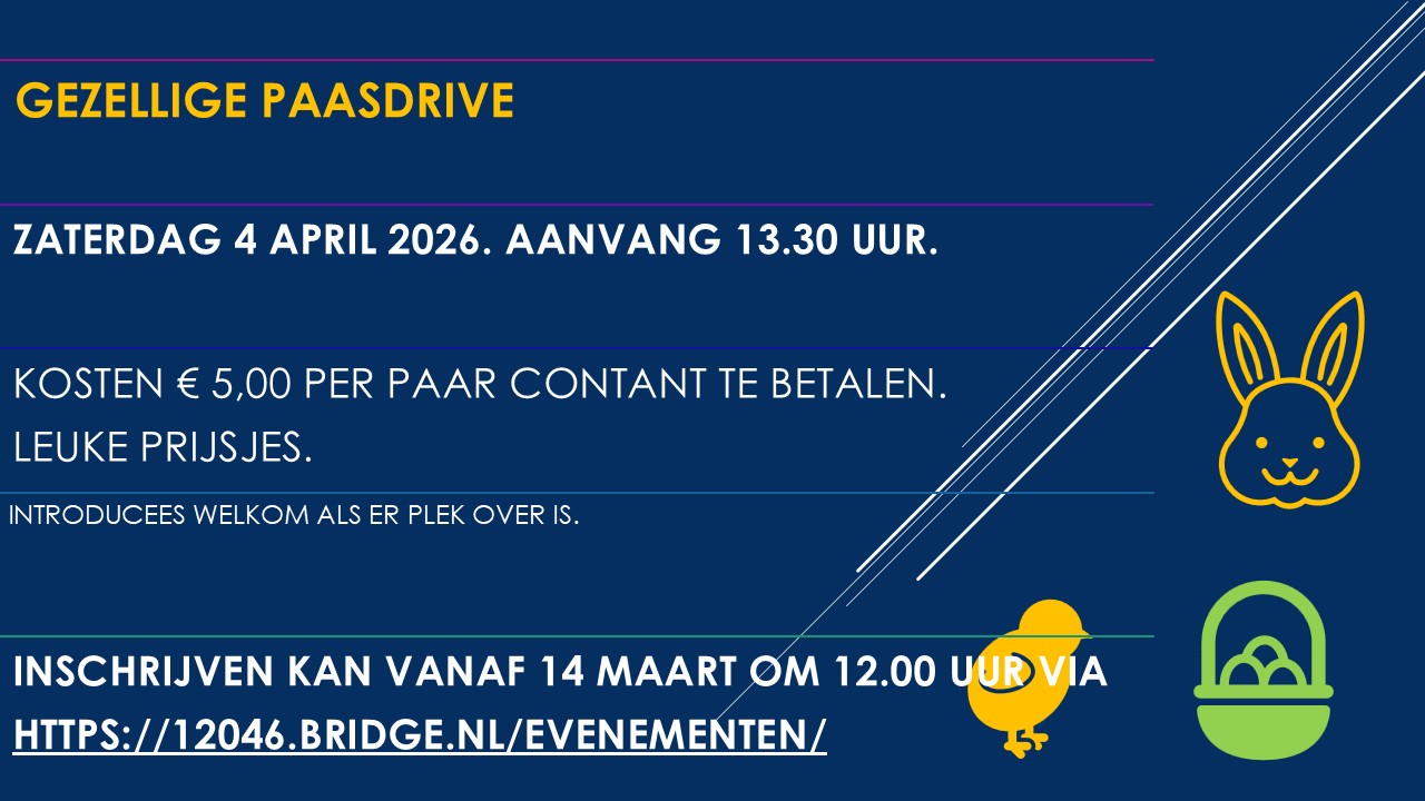 Gezellige paasdrive 4 april 2026